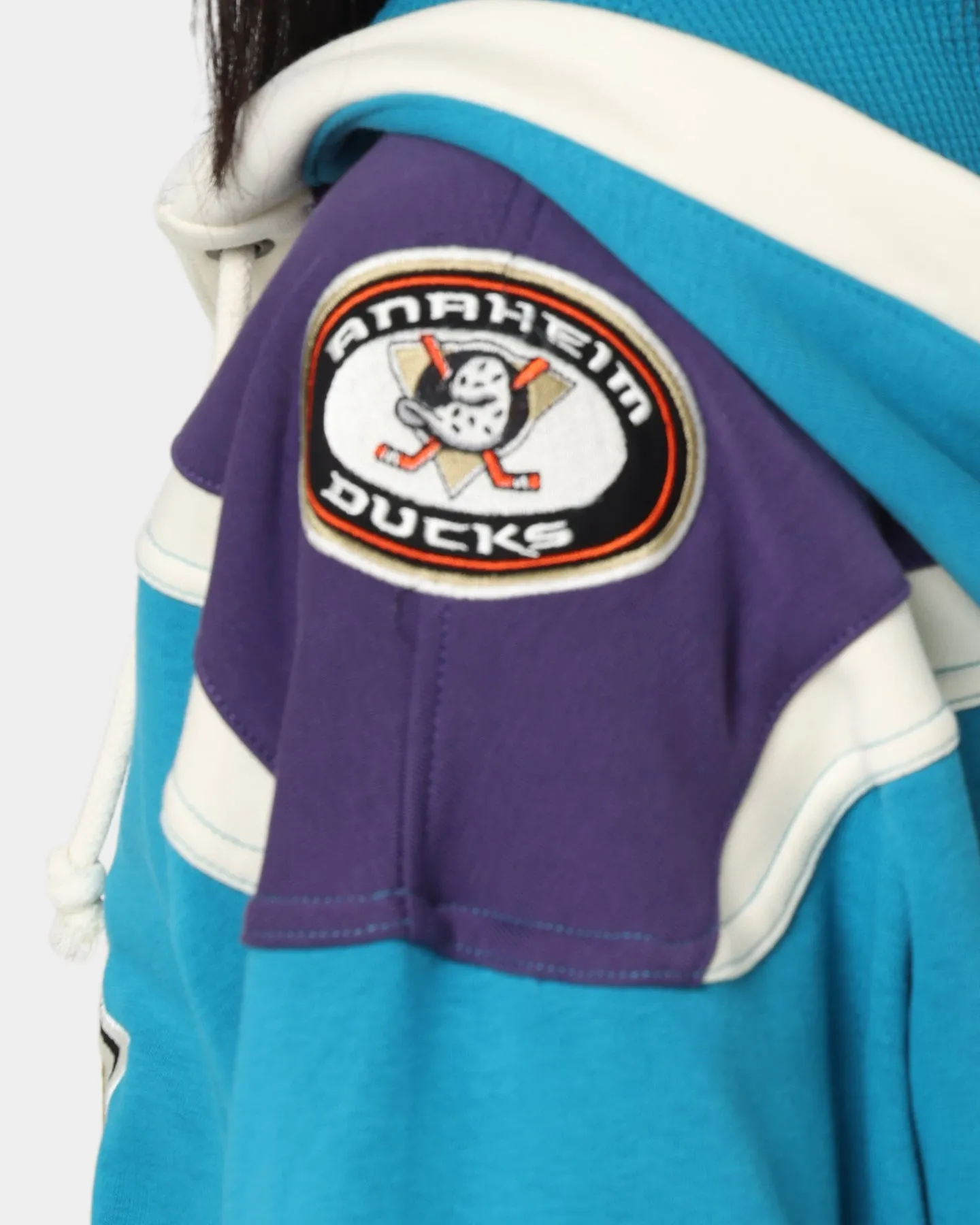 47 Brand Anaheim Ducks Lacer Hoodie Purple/Sharks Teal