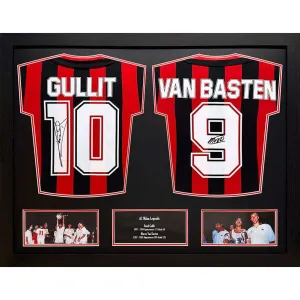 Ac Milan 1988 Gullit & Van Basten Signed Shirts (Dual Framed)