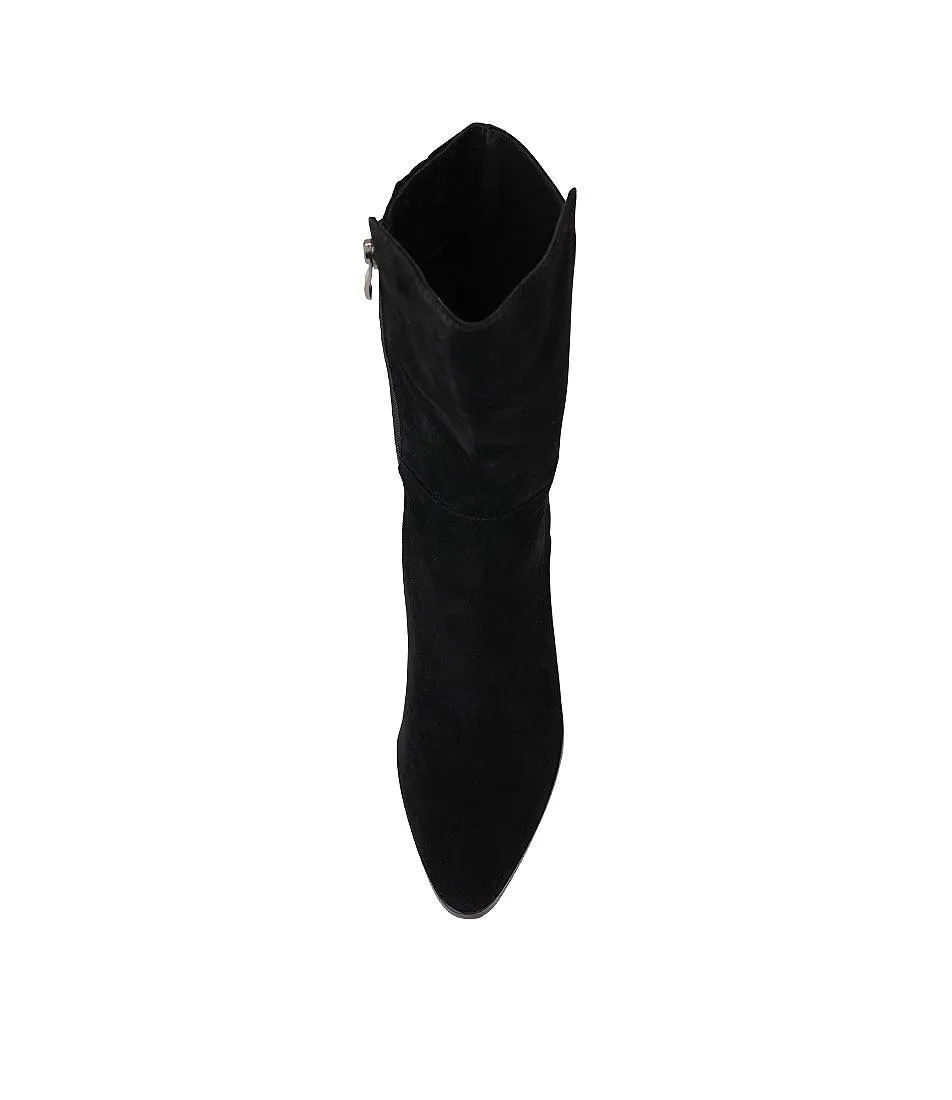 Aisley Black Suede Boots