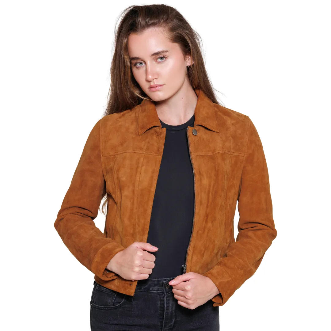 ALYSSA - Women's Suede Leather Jacket