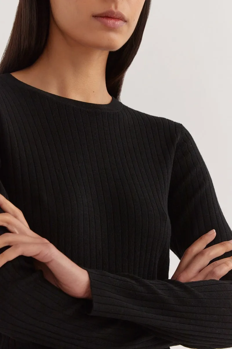 Assembly Label - Ella Long Sleeve Knit - Black