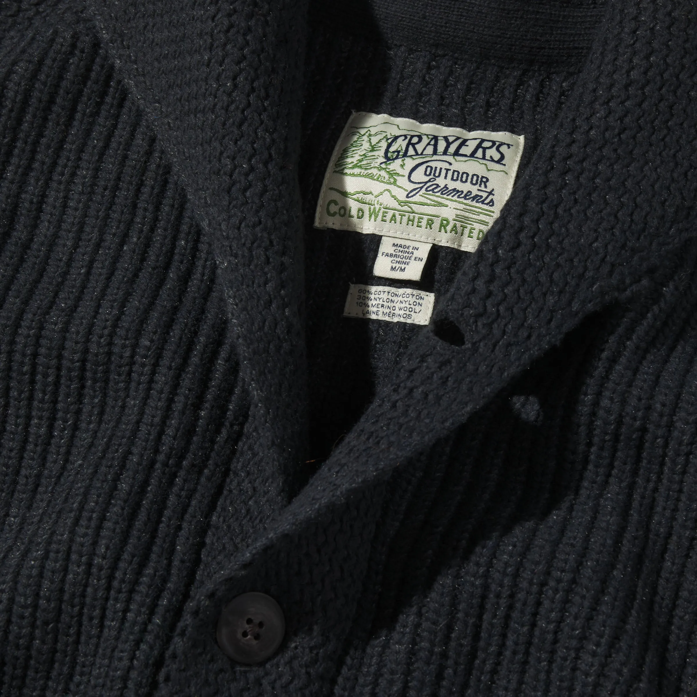 Belmont Plaited Shawl Cardigan - Black Charcoal