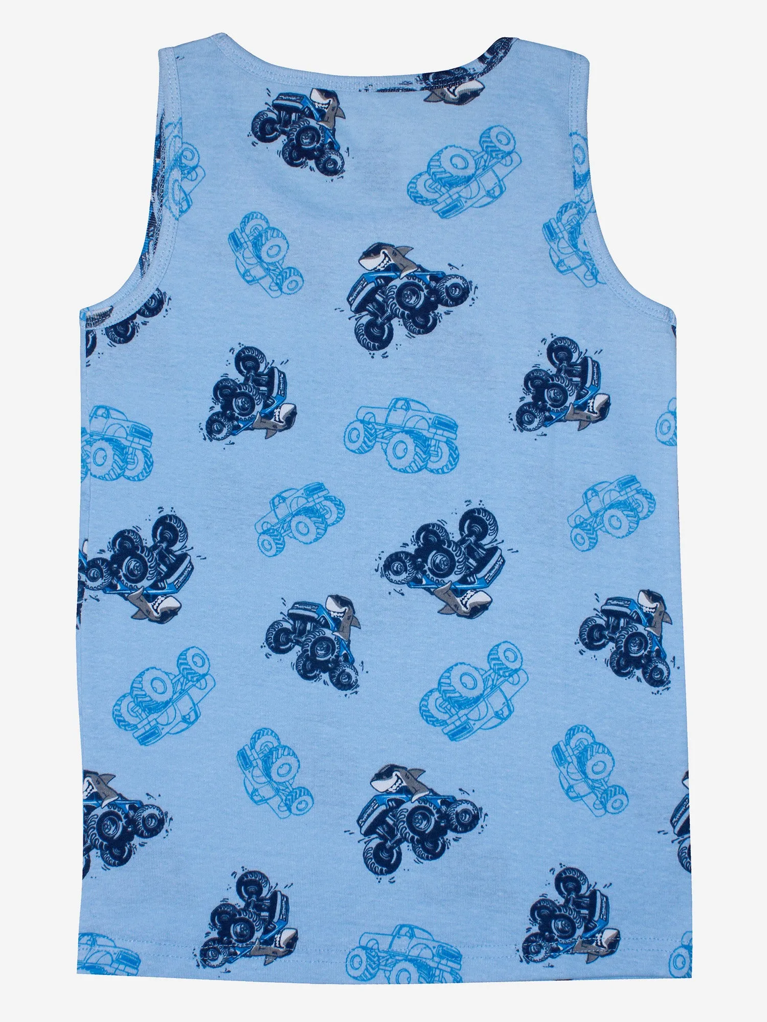 Boys Printed Rib Vest Pack Of 2