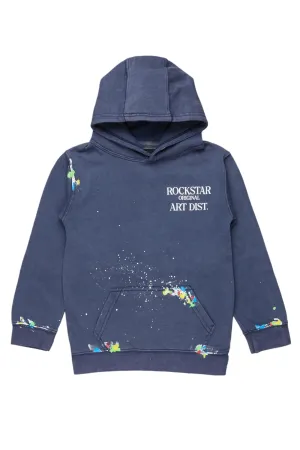 Boys Rockstar Art Dist. Vintage Navy Graphic Hoodie