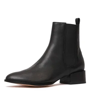 Casar Black Leather Chelsea Boots