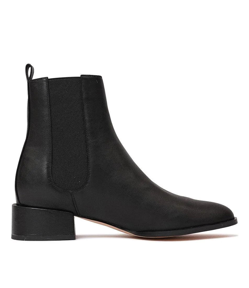 Casar Black Leather Chelsea Boots