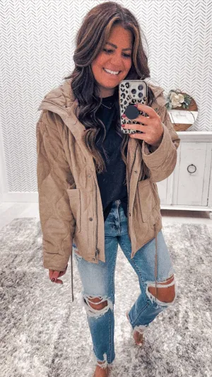 Cozy & Soft Taupe Quilted Jacket