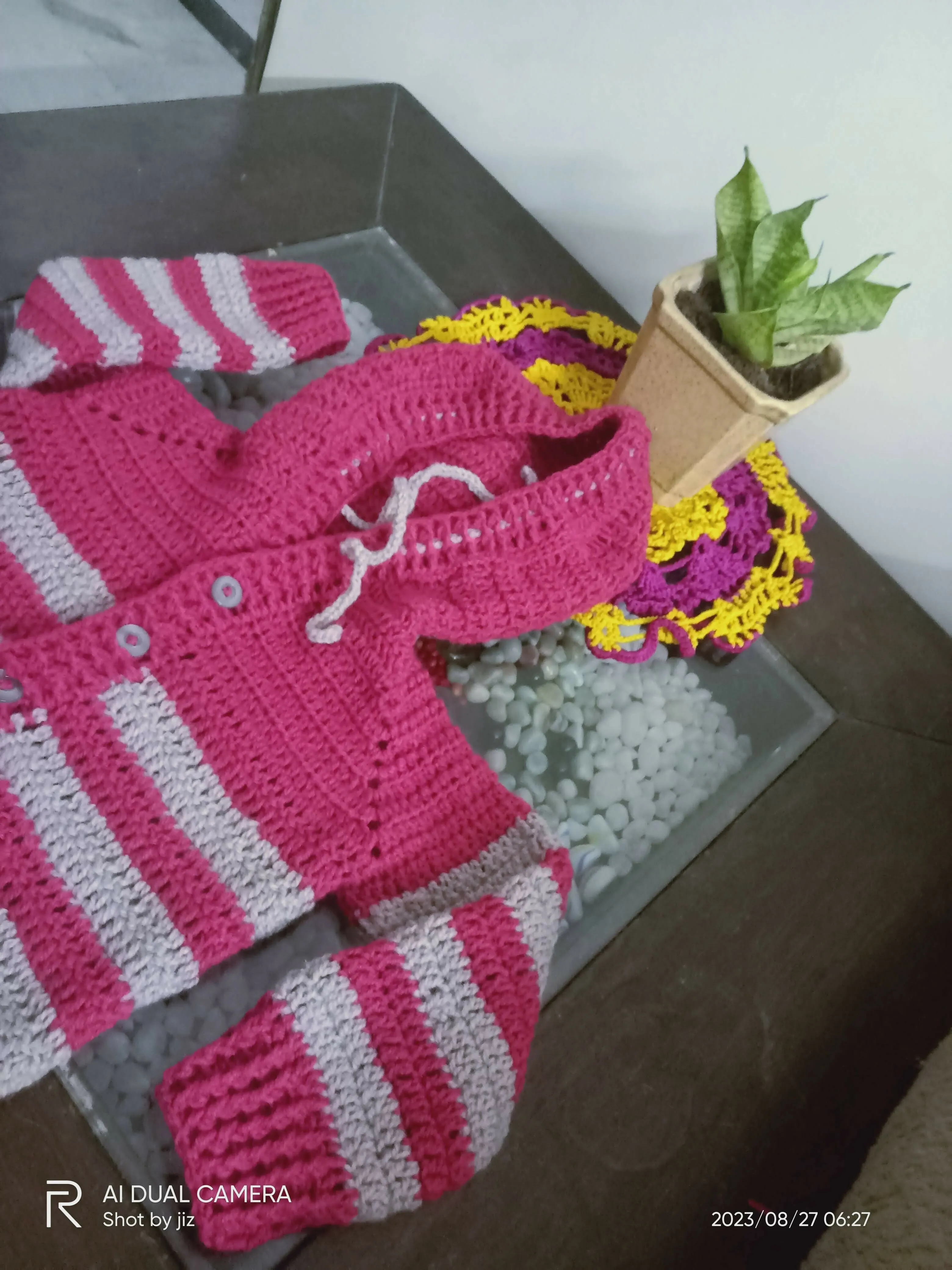 Crochet baby hoodies