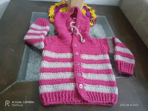 Crochet baby hoodies