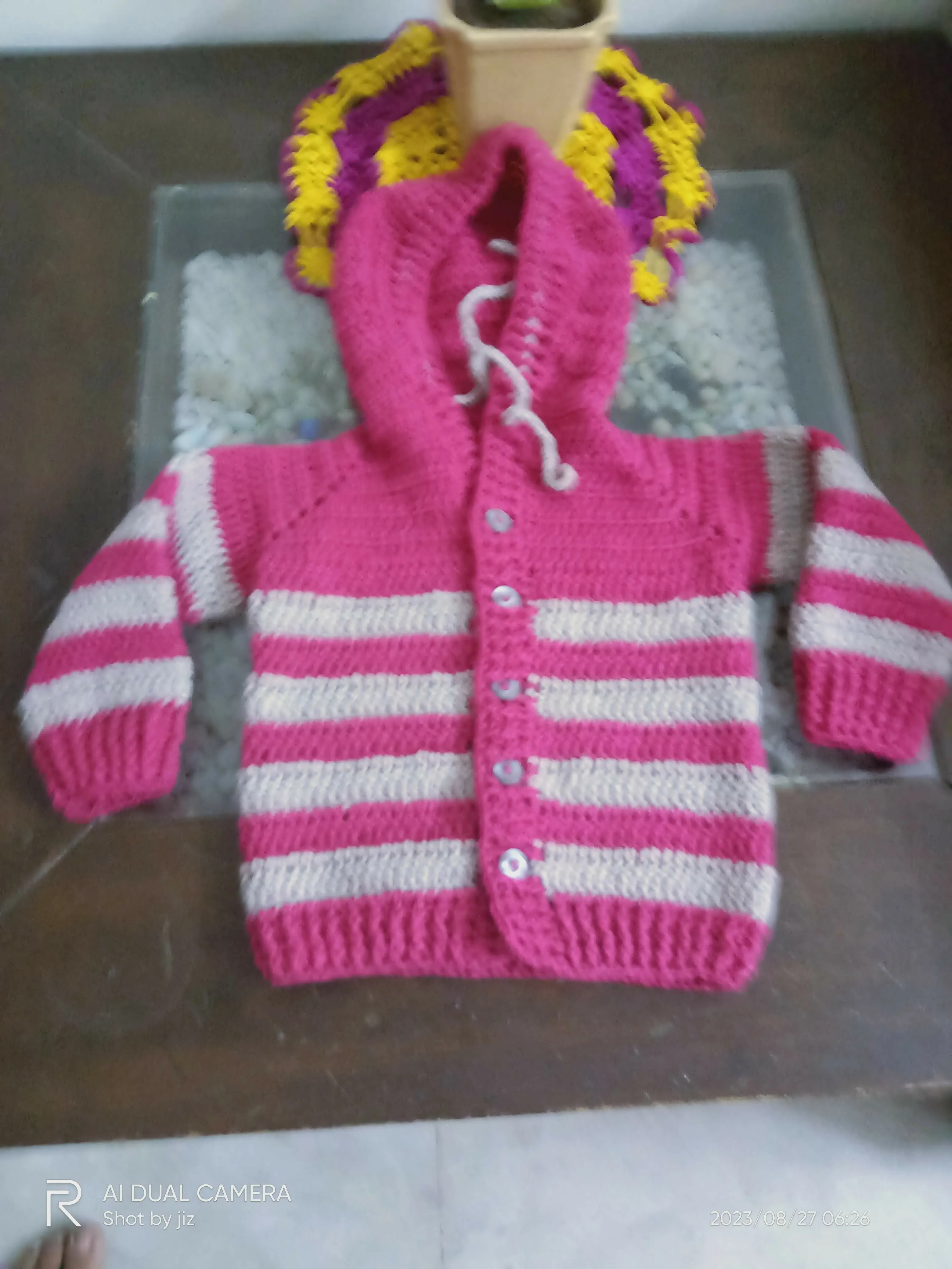 Crochet baby hoodies