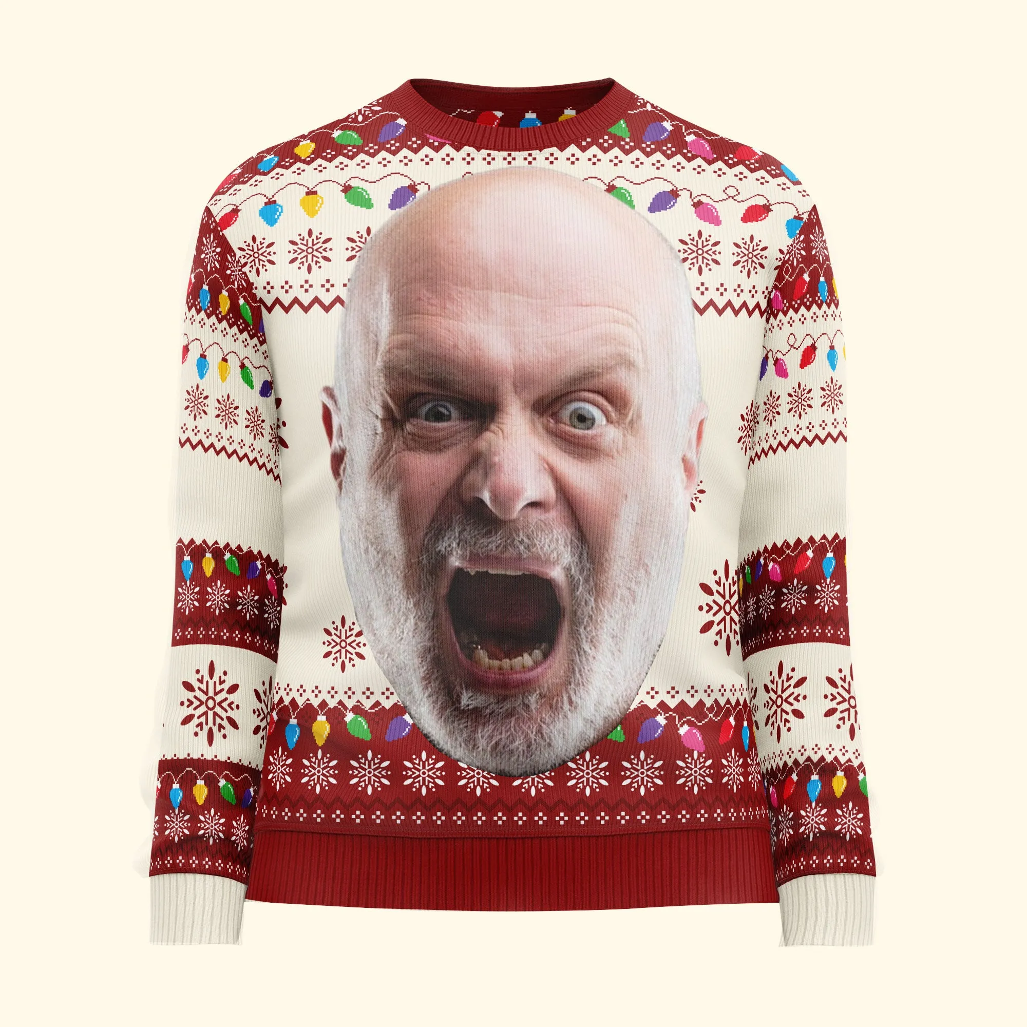 Custom Face Big Head Funny For Men, Women, Boss - Personalized Photo Ugly Sweater