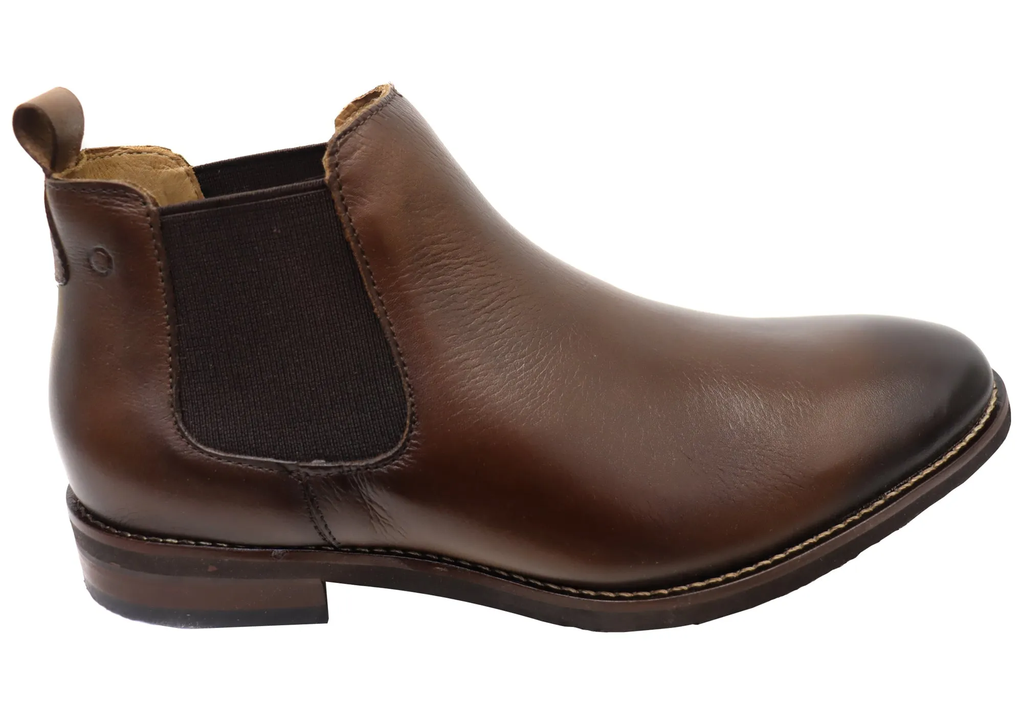 Democrata Jacko Mens Comfortable Leather Chelsea Boots Made In Brazil