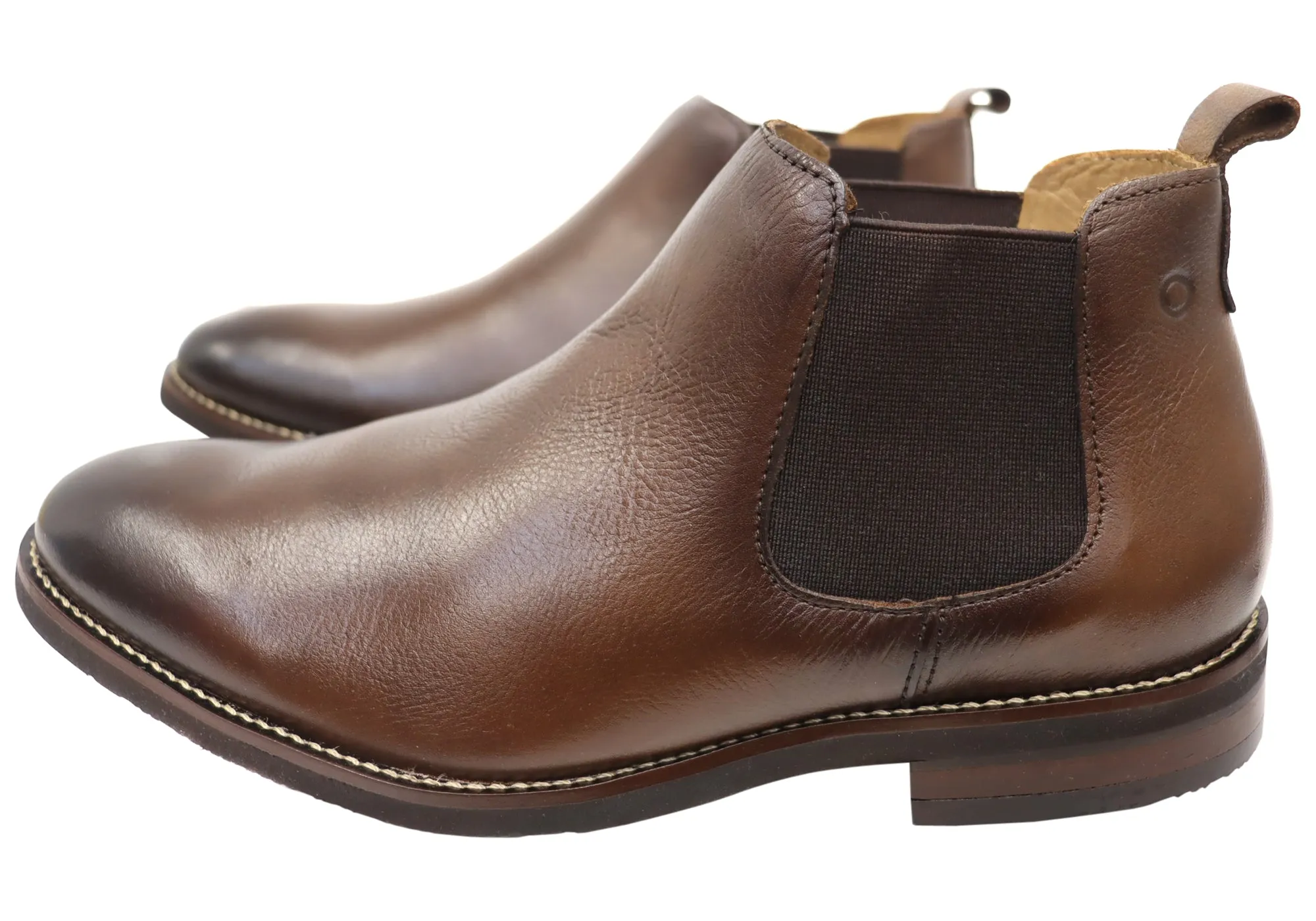 Democrata Jacko Mens Comfortable Leather Chelsea Boots Made In Brazil