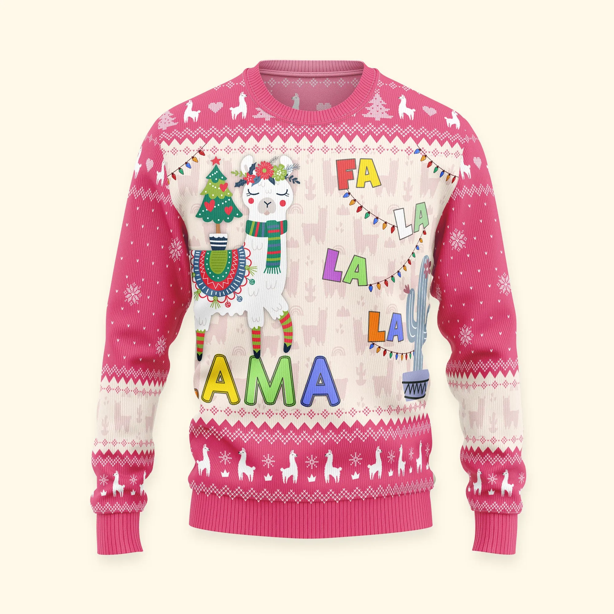 Fa La La La Llma - Personalized Ugly Sweater