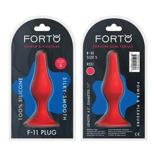 Forto F-11 Lungo Silicone Anal Plug Small Red