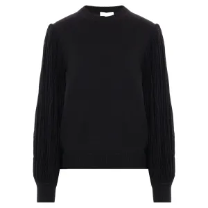 Fringed-Sleeve Knit Jumper