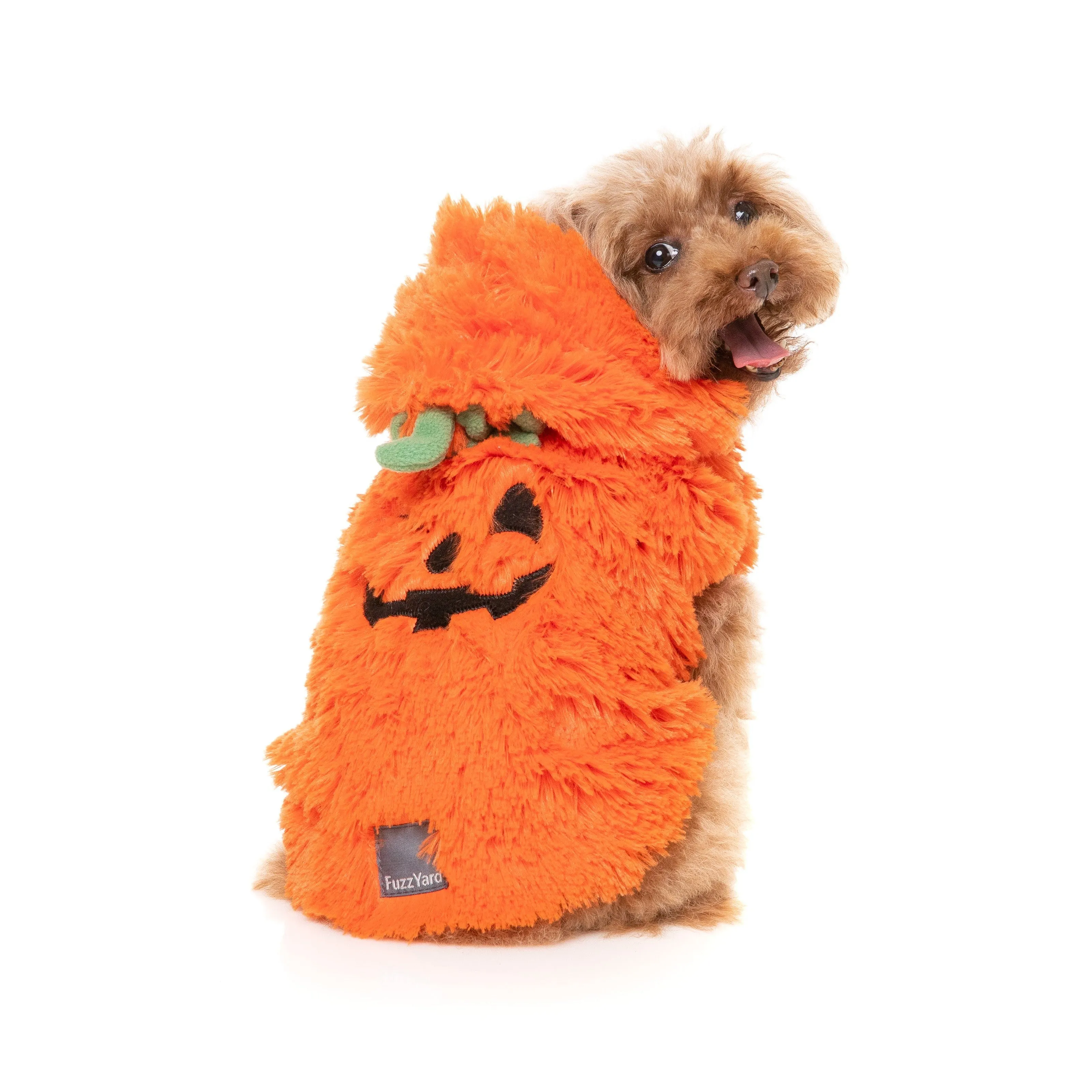 FuzzYard Halloween Dog Apparel Pumpkin Head Hoodie Size 2***