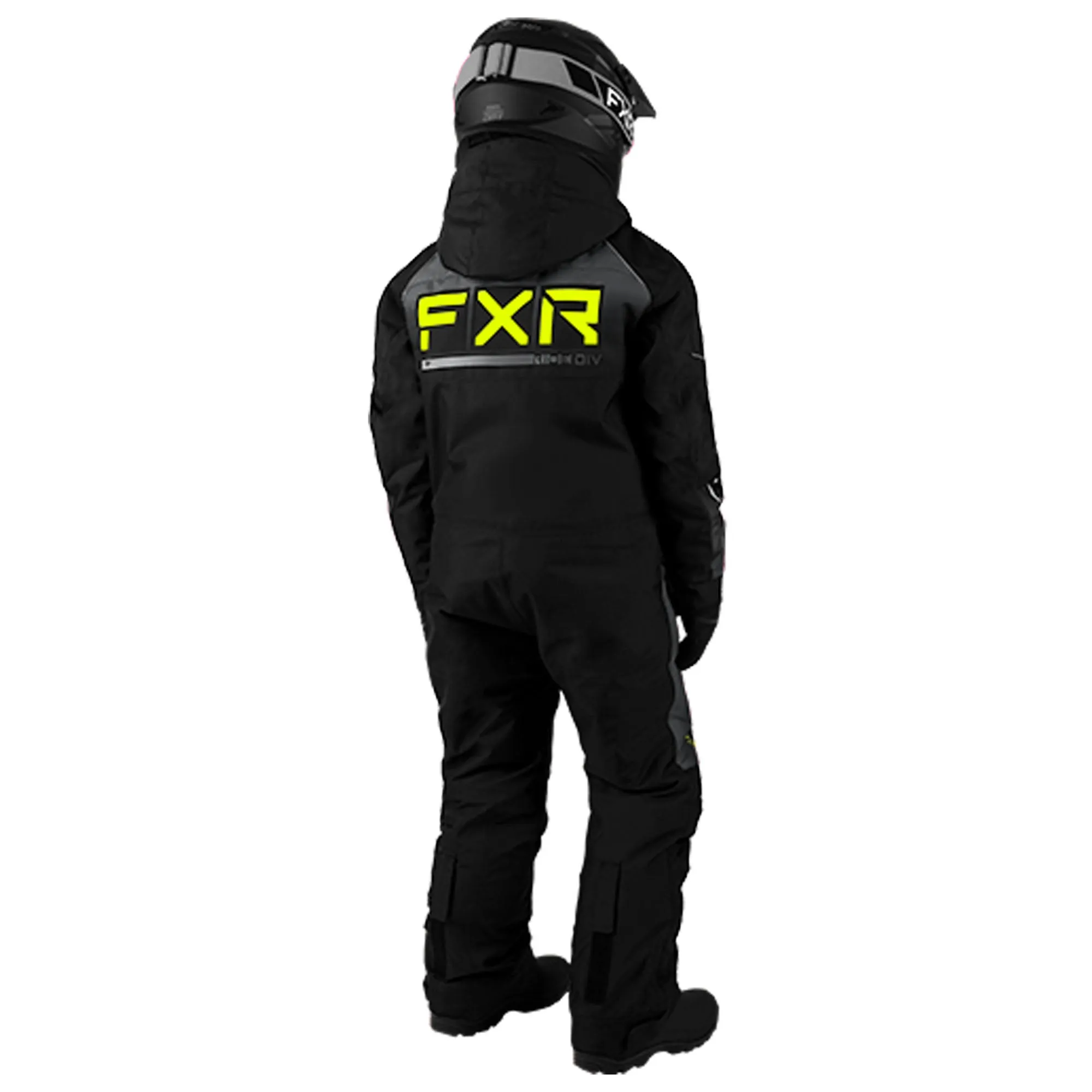 FXR Child Recruit Snowmobile Monosuit Black/Charcoal/HiVis