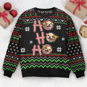 Ho Ho Ho - Personalized Photo Ugly Christmas Sweater