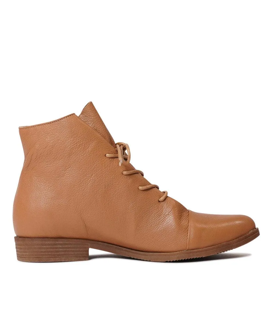 Kingfish Dark Tan Leather Ankle Boots