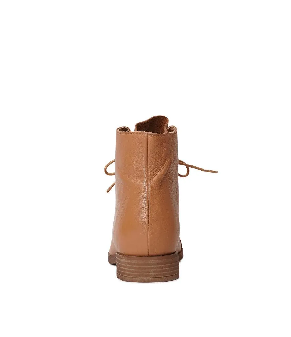 Kingfish Dark Tan Leather Ankle Boots