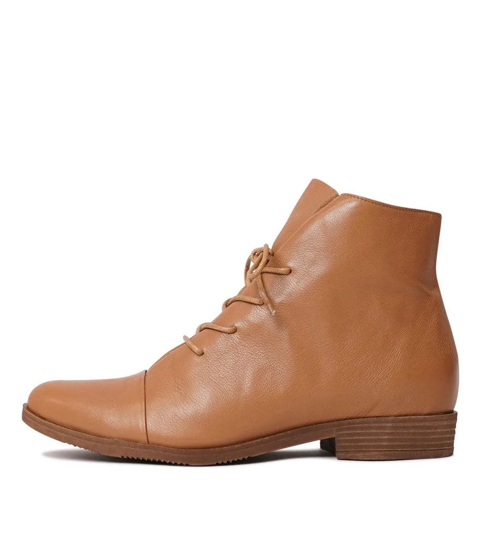 Kingfish Dark Tan Leather Ankle Boots