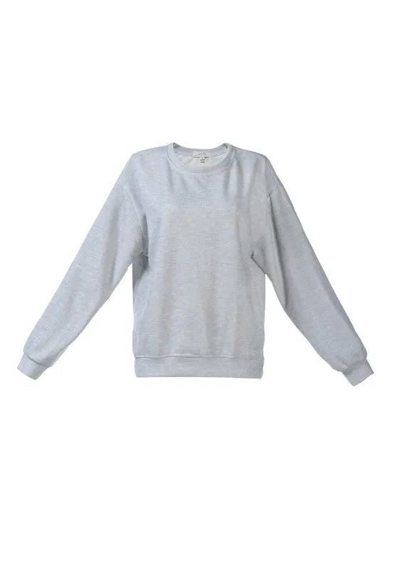 Knitted Long Sleeve Pullover Sweatshirt