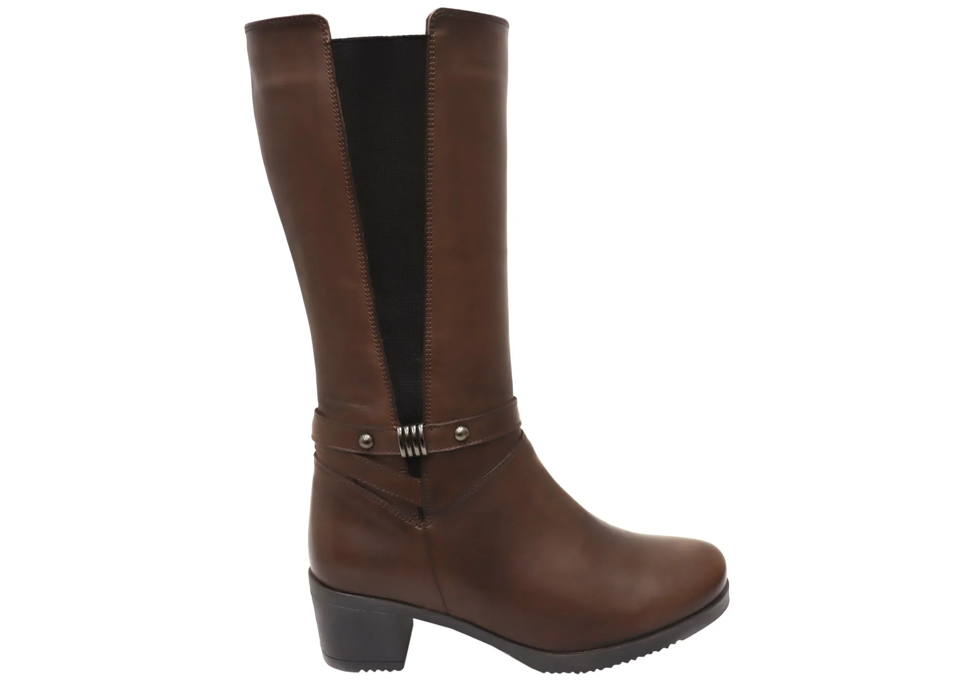 Orizonte Ballara Womens European Comfortable Leather Mid Calf Boots