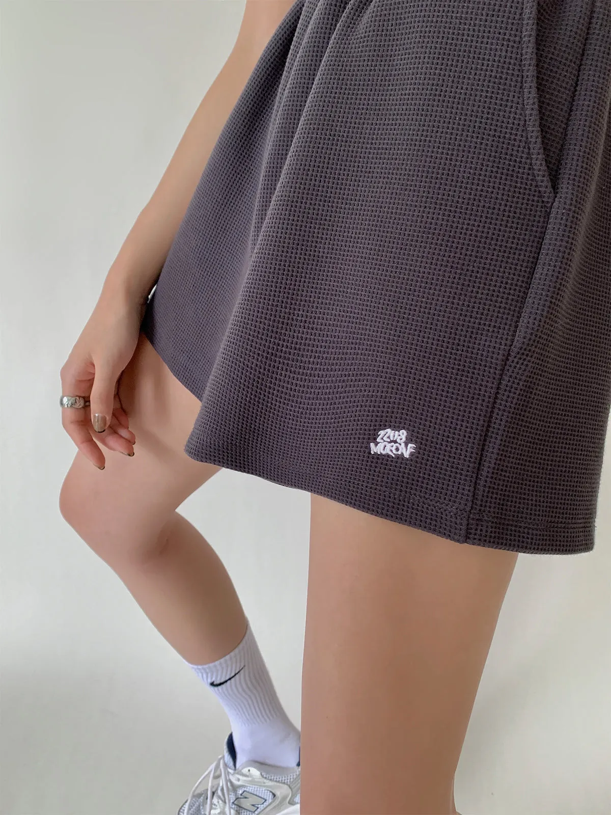 Oversize Sweatshirt and Shorts - Dark Gray