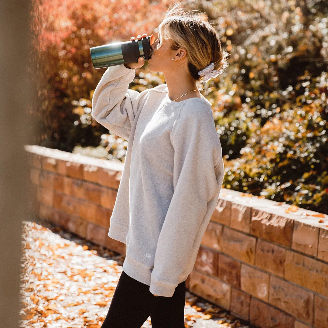 Oversized Pullover, Fleece Birch