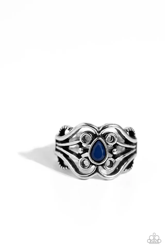 Paparazzi Ring ~ Beautifully BEAD-azzled - Blue