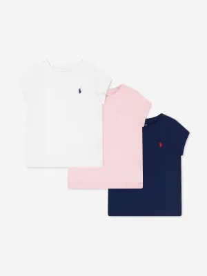 Ralph Lauren Girls 3 Piece T-Shirt Gift Set