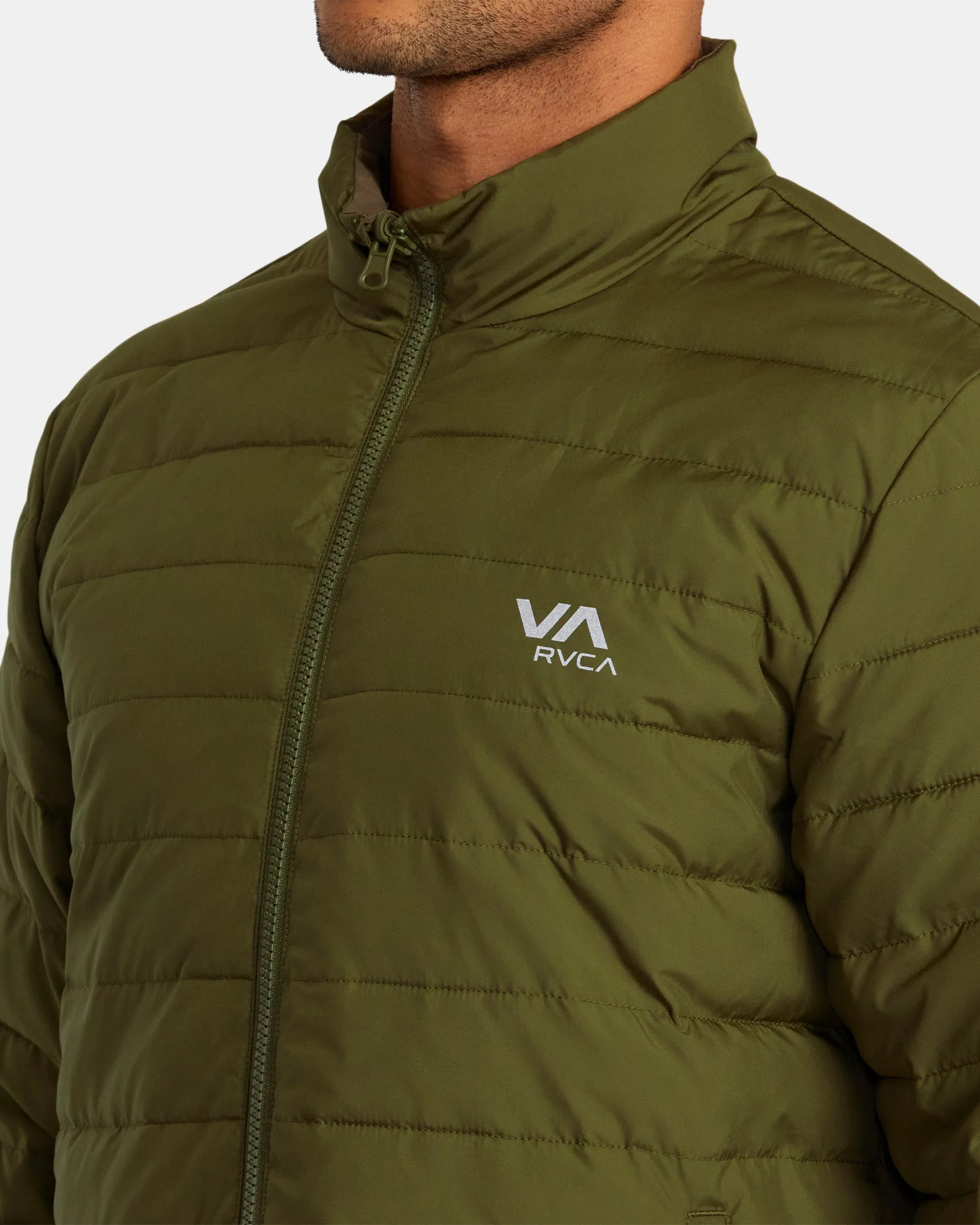 Reversible Puffer Jacket - Olive