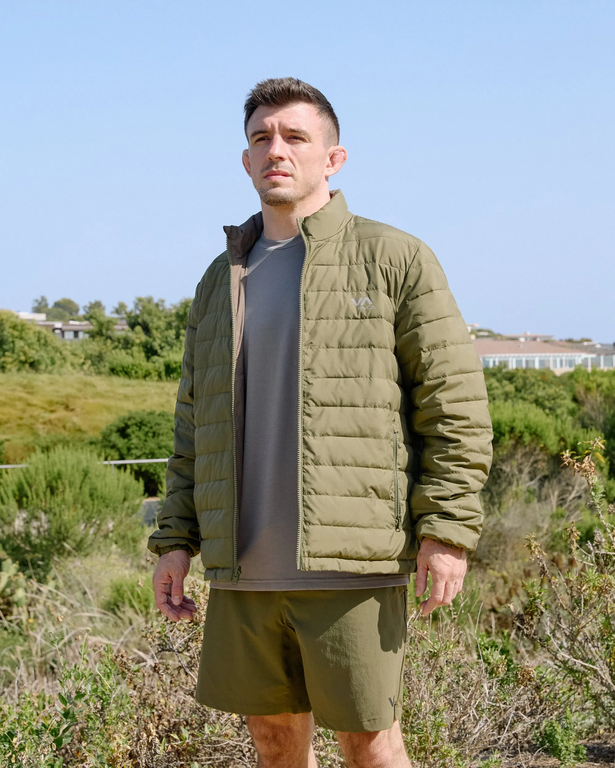 Reversible Puffer Jacket - Olive