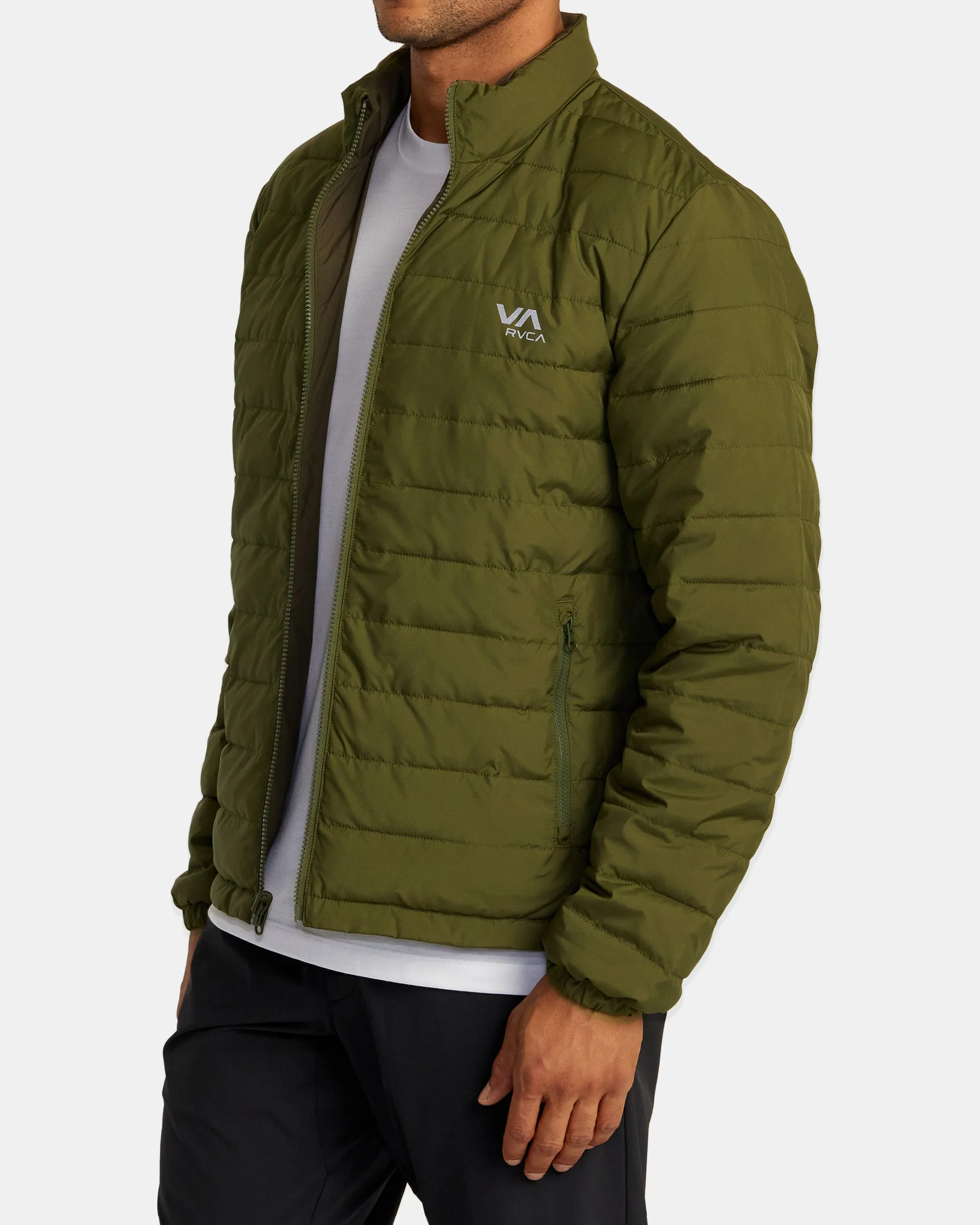 Reversible Puffer Jacket - Olive