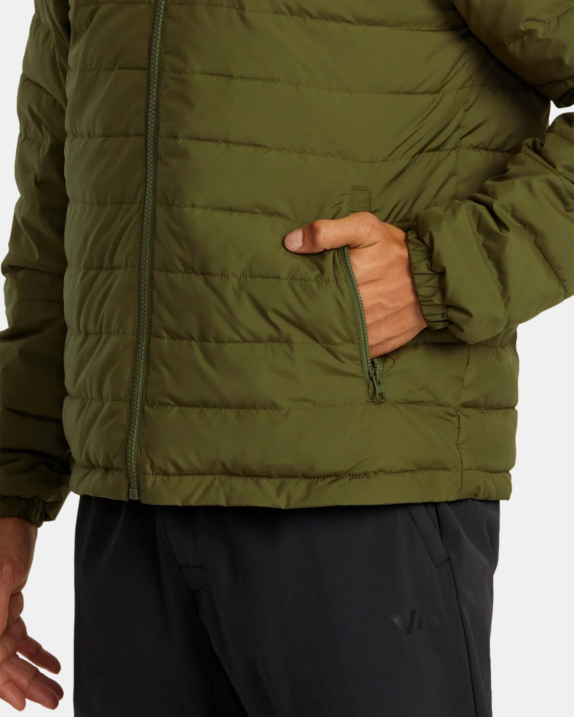 Reversible Puffer Jacket - Olive