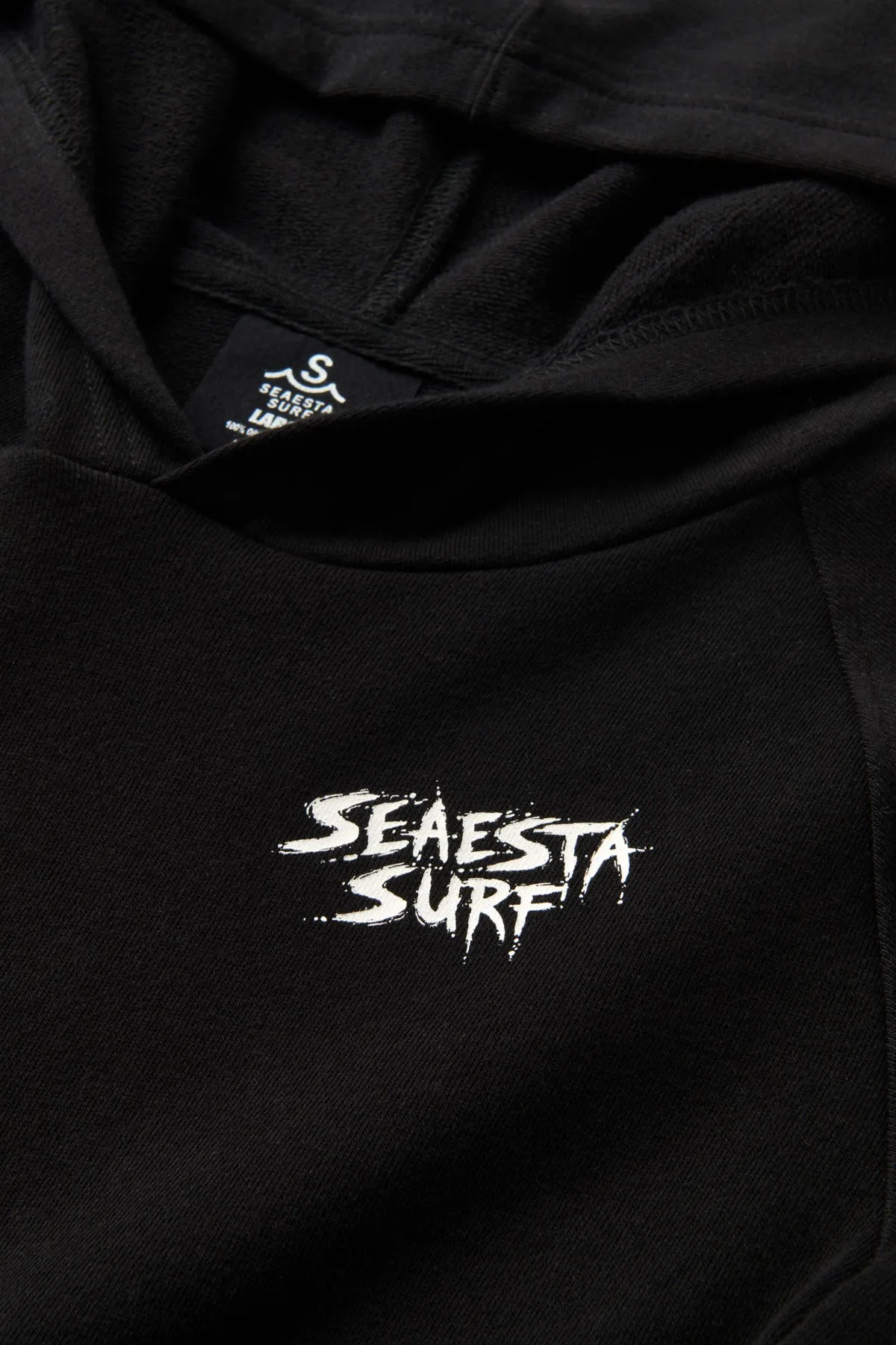 Seaesta Surf Black Hoodie with Tie Dye Graphic / Youth