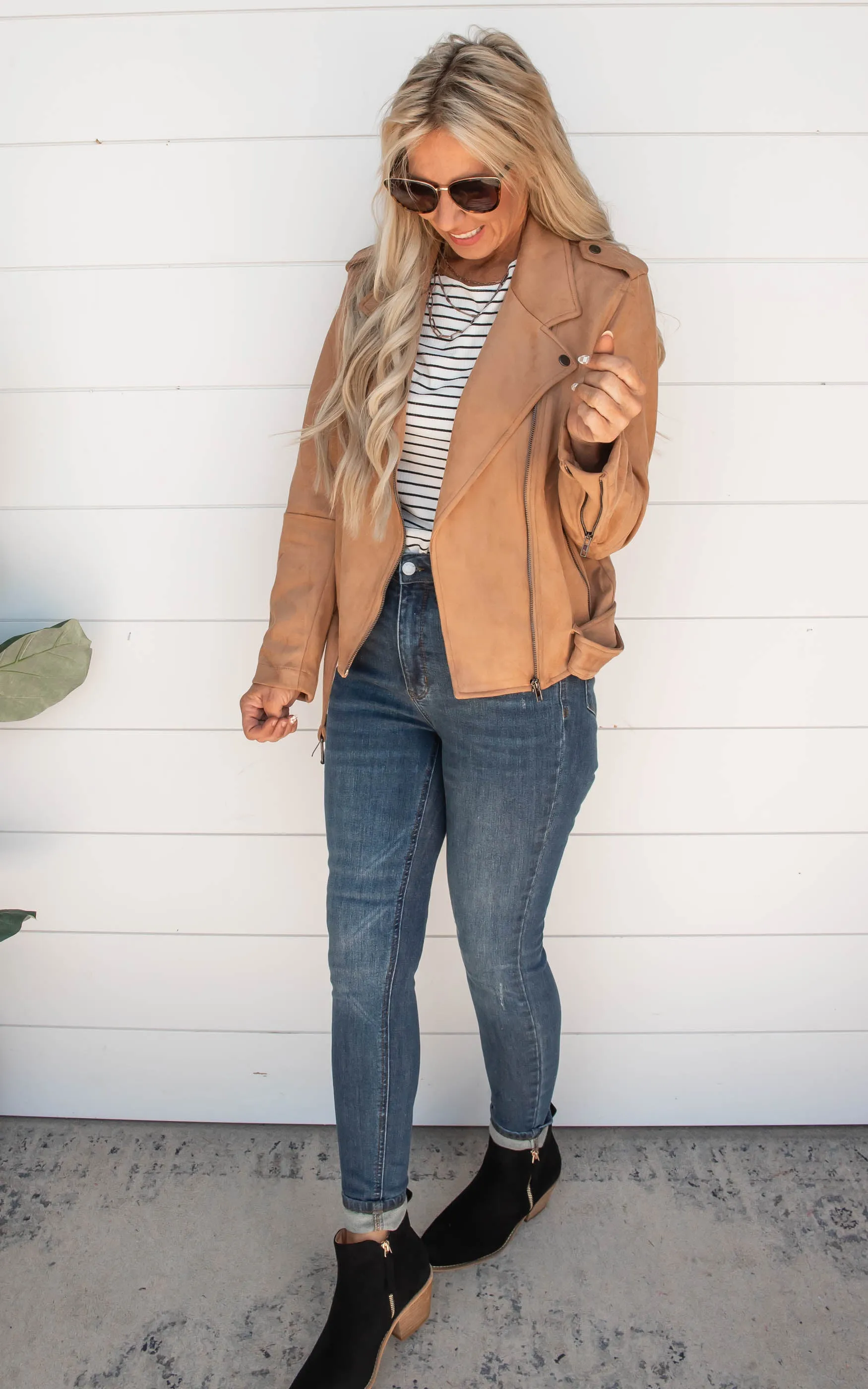 Soft and Cozy Suede Moto Jacket