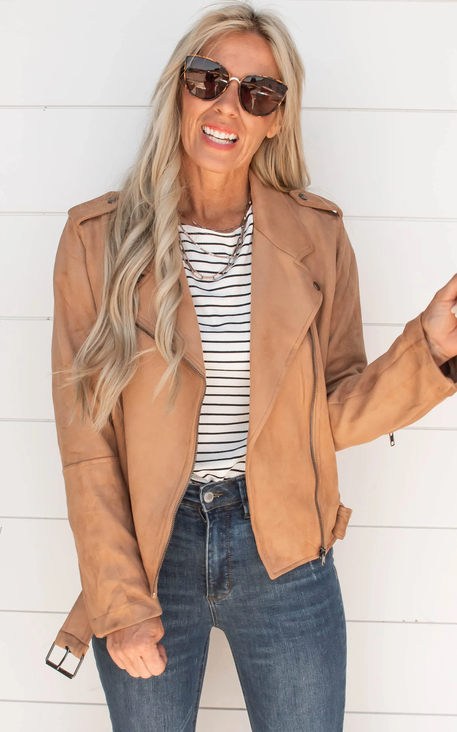 Soft and Cozy Suede Moto Jacket