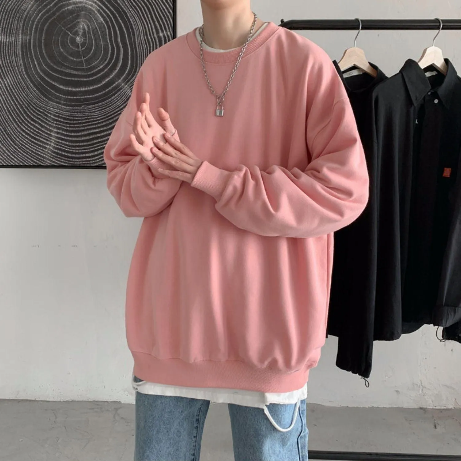 Soft Boy Basic Oversized Sweatshirt