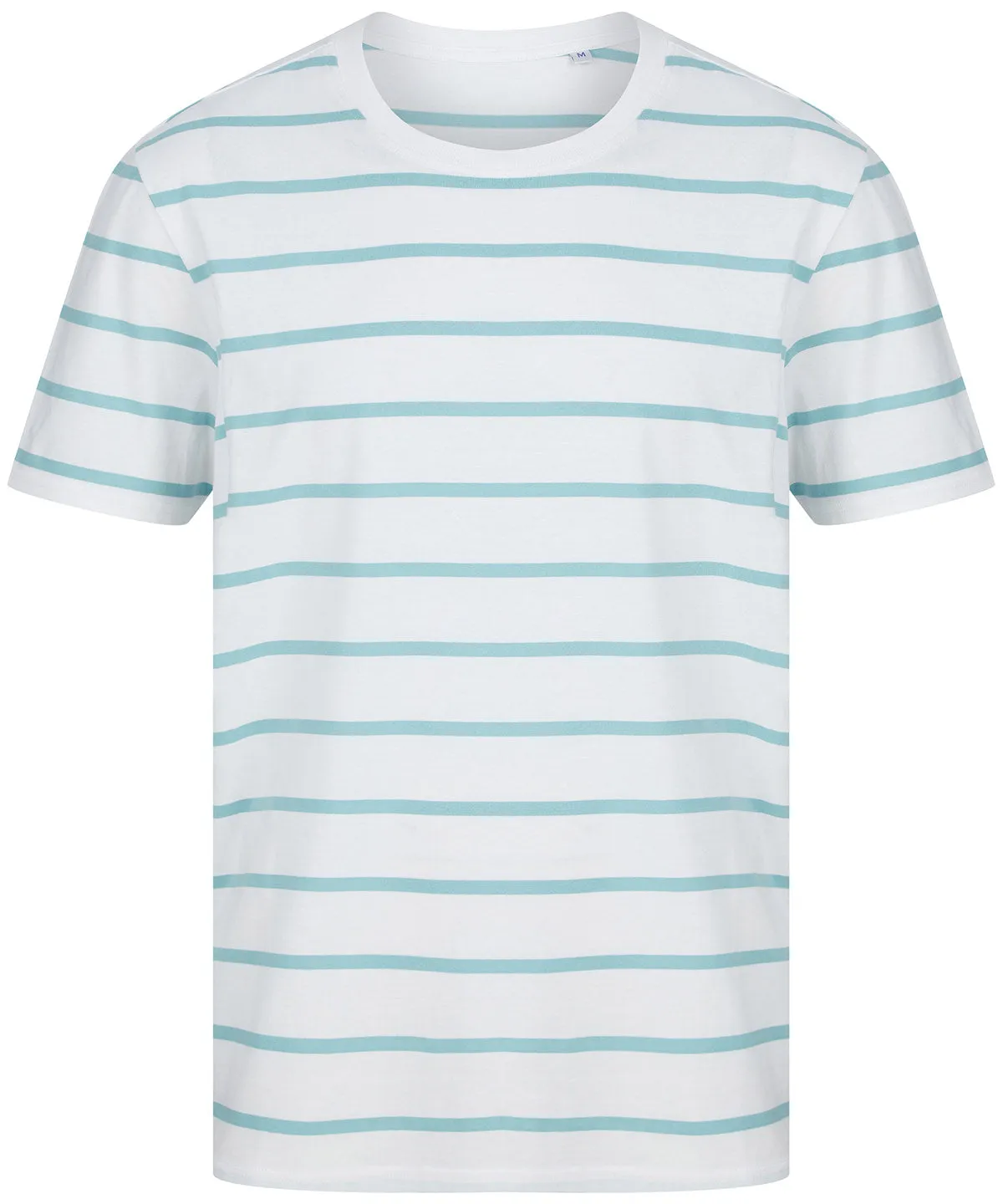 Striped T | White/Duck Egg