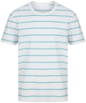 Striped T | White/Duck Egg