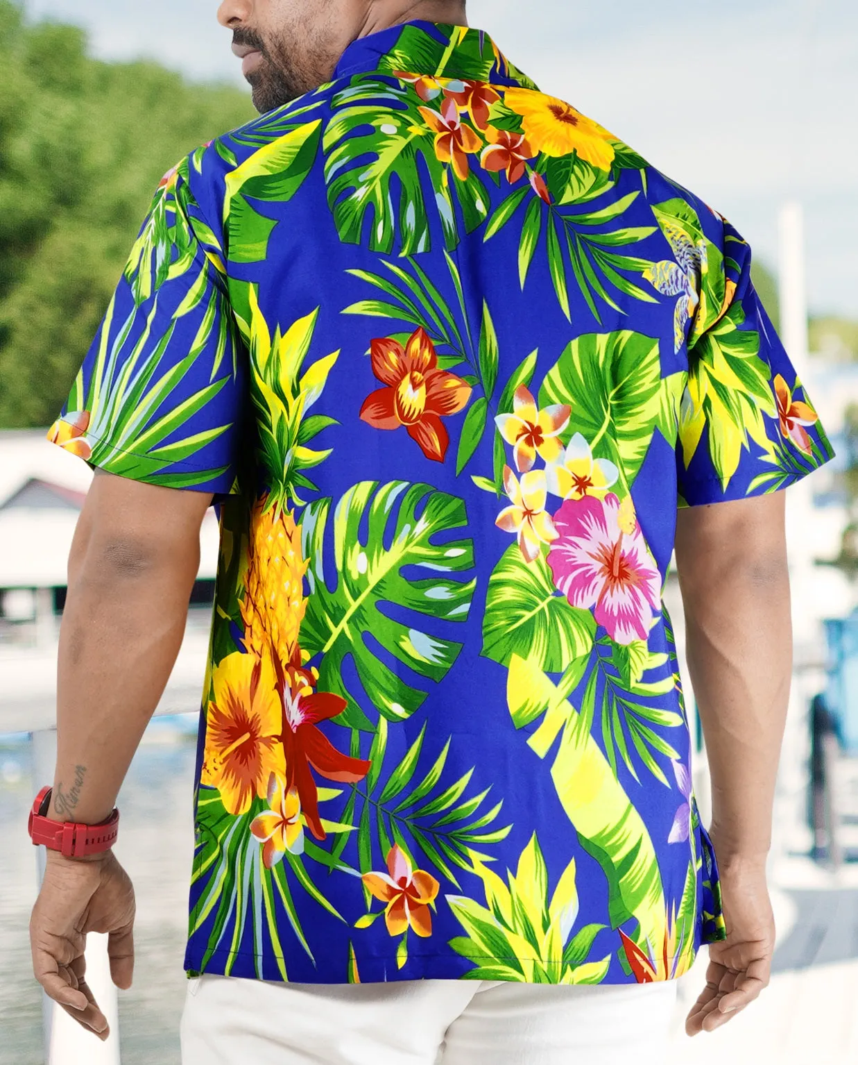 Stylish Hawaiian Men's Shirts with Fruit and flower print