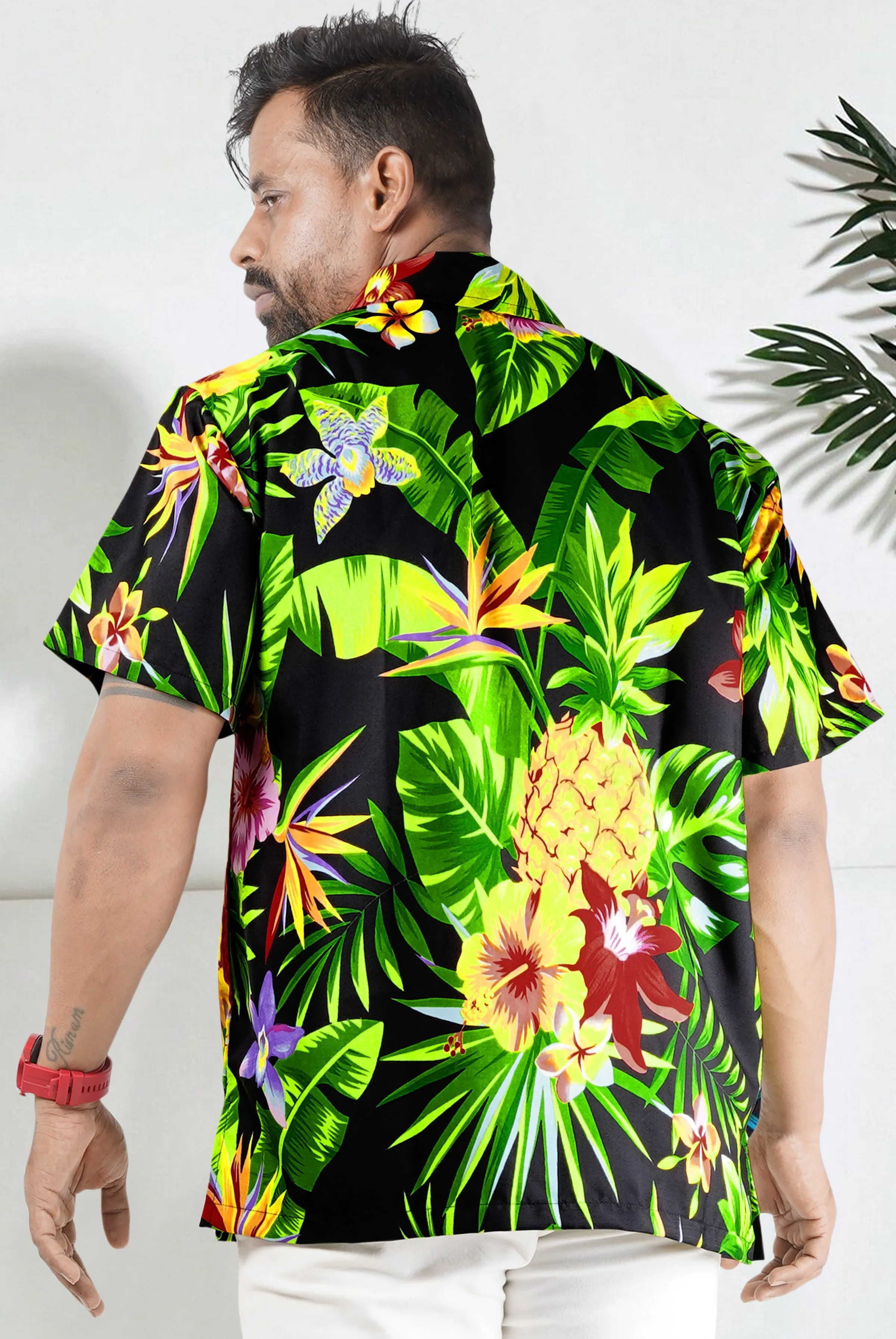 Stylish Hawaiian Men's Shirts with Fruit and flower print