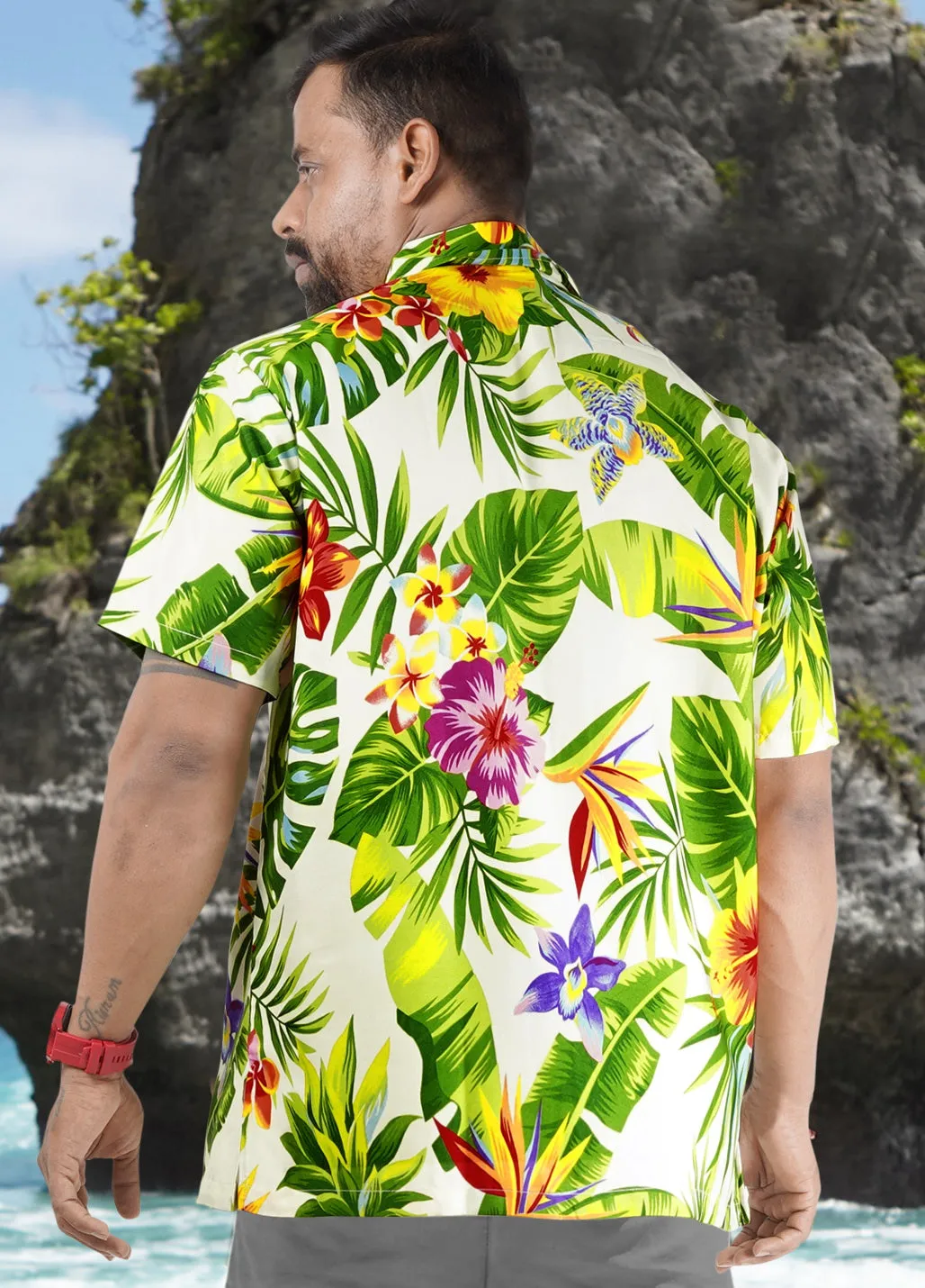 Stylish Hawaiian Men's Shirts with Fruit and flower print