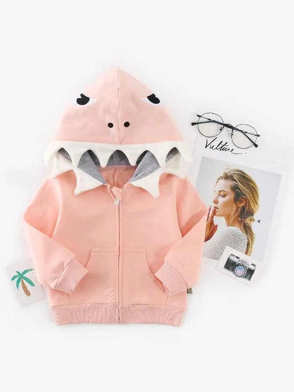 Stylish Shark Hooded Jacket with Pockets