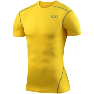 TCA Pro Performance Short Sleeve Thermal Junior Compression Top - Yellow