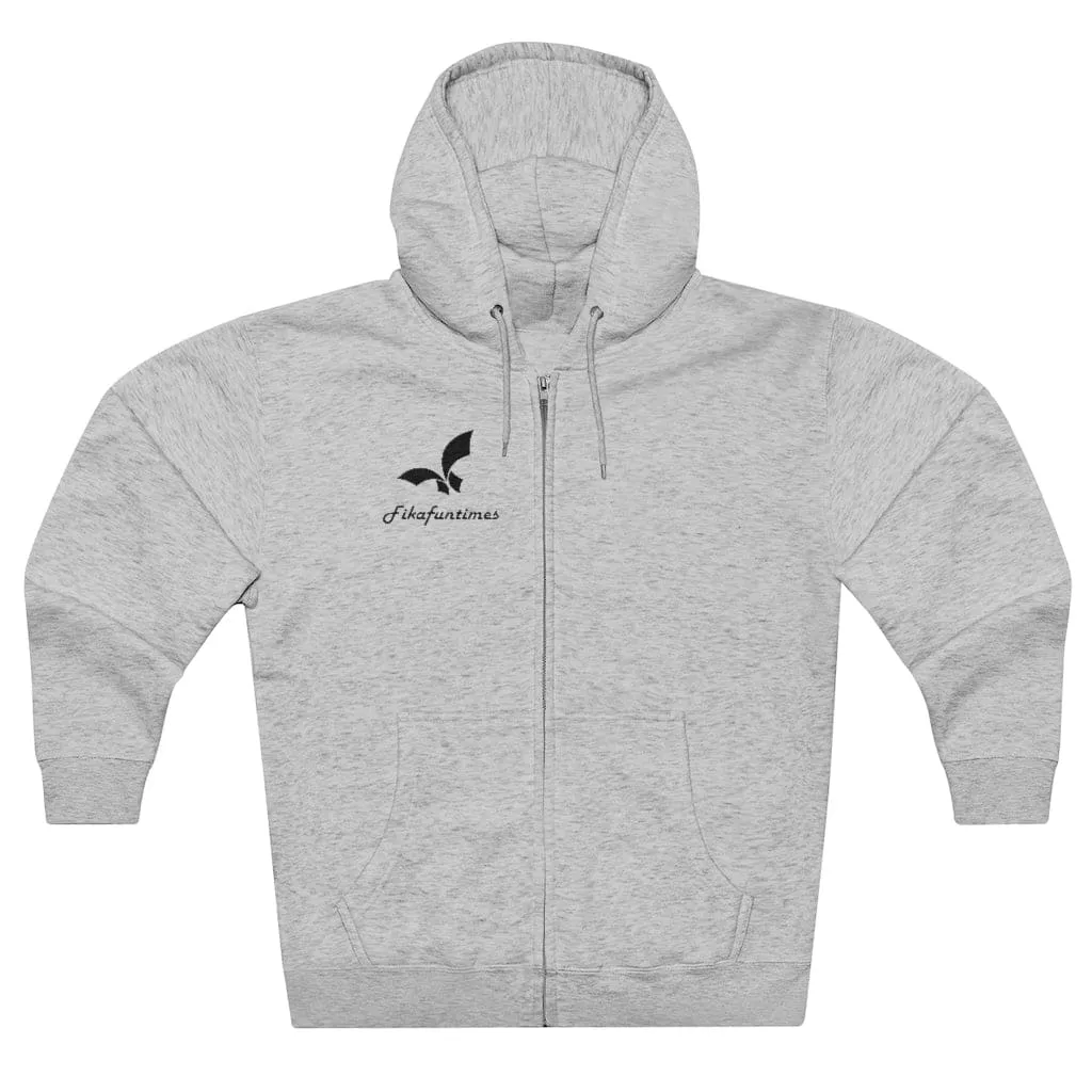 Unisex Zip Up Side Pocket Fikafuntimes Print Hoodie