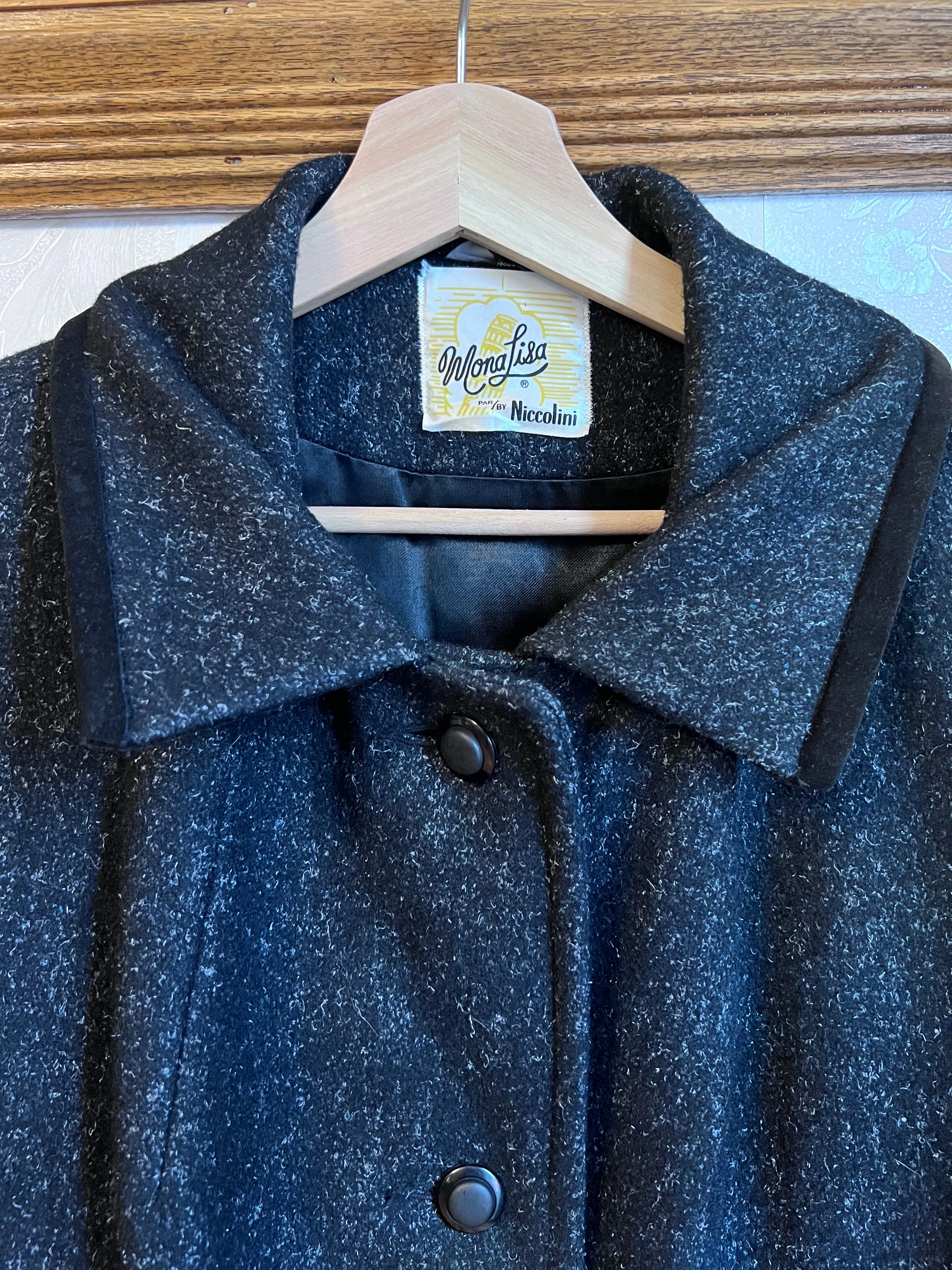 Vintage 60's Salt & Pepper Wool Coat (2XL)