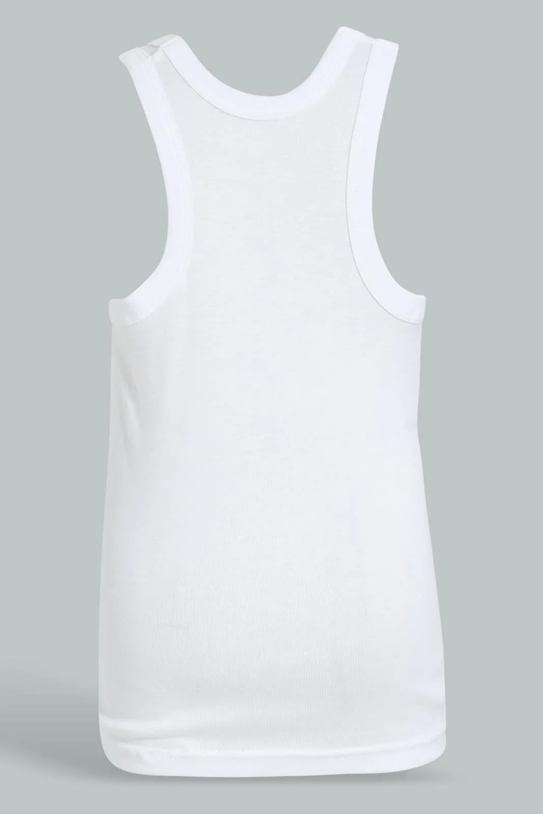 White Basic Vest For Boys (Pack of 3)